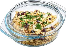 Simax 695924862065 Glass Casserole Dish Clear Round With Lid And Handles