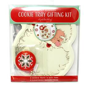 Simply Baked 840266654551 Set Of 6 Christmas Cookie Tray Gifting Kits Santa Claus