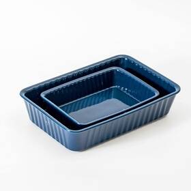 Sinnma 705353278556 Ceramics Baking Dish Set Of 2 Rectangular Lasagna Pans For Cooking