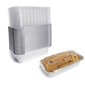 Sintop 723509701130 Aluminum Foil Bread Pans Disposable 1.5lb Loaf With Lids 50 Pack Dess Sintop 723509701130 Aluminum Foil Bread Pans Disposable 1.5lb Loaf With Lids 50 Pack Dess