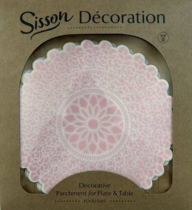 Sisson Distribution 850017807112 Parchment Paper Doilies For Cheese And Charcuterie Boards - 6 Pack Of 20 Pin