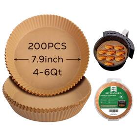 Siudangka 705888614195 200 Pcs Air Fryer Liners - Disposable Parchment Paper Sheets For Ninja Fr Siudangka 705888614195 200 Pcs Air Fryer Liners - Disposable Parchment Paper Sheets For Ninja Fr