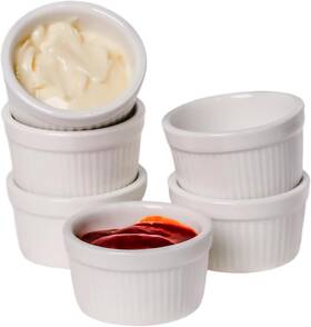 Sljmr 705353480652 1 Oz Small Ramekins 6 Pcs Porcelain Mini Dishes For Souffle Creme Brule Sljmr 705353480652 1 Oz Small Ramekins 6 Pcs Porcelain Mini Dishes For Souffle Creme Brule
