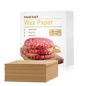 Kd341z Smartake 6 X Inches Wax Paper For Food 1000 Pcs Non-stick Hamburger Patty Sq