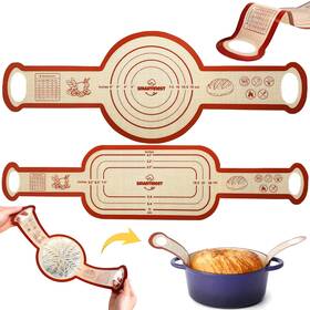 Slingmat01 Smartinest Sourdough Silicone Bread Sling For Dutch Oven Reusable Oval And Round Set