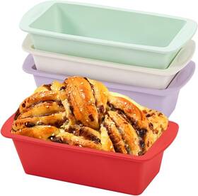 Smartkitch 709962191343 Mini Silicone Bread Loaf Pan Non-stick Pans For Baking Flexible