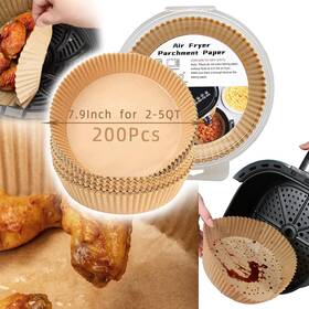 Sss-005 Smato Air Fryer Paper Liners 8-inchdisposable Parchment Plates For Baking And Filters