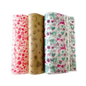 Sorkwo 941550070010 150 Pcs Christmas Wax Paper Sheets Sandwich Wrap Wrapping Tissue Food P