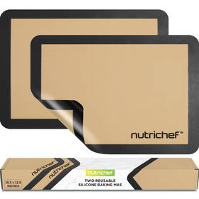 Nubafupabk27 Sound Around Nutrichef 2 Non-stick Food-grade Reusable Silicone Baking Mats - Black