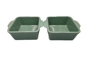 Soupercubes 850022276880 Neo Souper Cubes 5 Inch Square Ceramic Baking Dish-kale Green. 2-pack
