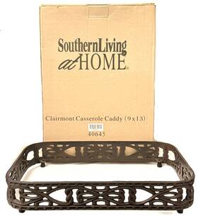 40645 Southern Living At Home Clairmont Casserole Caddy 9 Inch X13 Iron Design