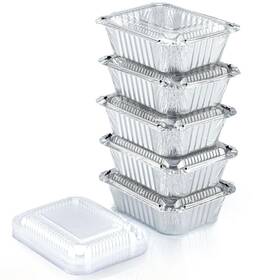Spare Essentials 600153767401 1 Lb Aluminum Pans With Lids 55 Pack Disposable Baking Foil Containers Tak