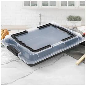 Sp-055 Spmarkt Ceramic-coated Non-stick Baking Pan With Carry Lid 15inchx10inch Rectangular