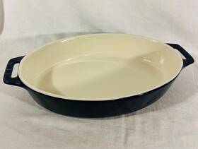 Staub 035886311339 Navy Ceramic Oval Roasting Dish 11.5 Inch X 8 Overall 14 New Without Ut Tag Staub 035886311339 Navy Ceramic Oval Roasting Dish 11.5 Inch X 8 Overall 14 New Without Ut Tag