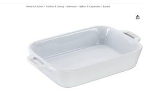 Staub 035886317119 Nwt Ceramic Rectangle Baking Gratin Dish 7.5 Inch X 6 White 1.25 Qt Staub 035886317119 Nwt Ceramic Rectangle Baking Gratin Dish 7.5 Inch X 6 White 1.25 Qt