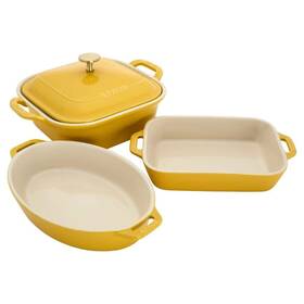 1030847 Staub Stoneware 4-piece Mixed Baking Dish Set-citron 1030847 Staub Stoneware 4-piece Mixed Baking Dish Set-citron