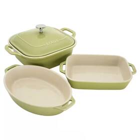 Staub 445029975992 Stoneware 4-piece Mixed Baking Dish Set-light Green