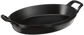 Staub 759284024867 Cast Iron 11-inch X 8-inch Oval Baking Dish - Matte Black Made In France