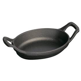 Staub 872078000783 Cast Iron 5.5-inch X 3.8-inch Mini Oval Gratin Baking Dish - Matte Black Mad