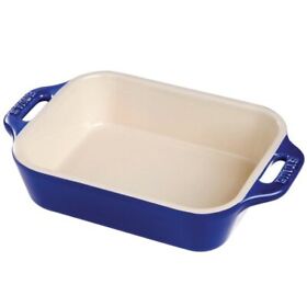 Staub Ceramics Rectangular Baking Dish 13x9-inch Dark Blue