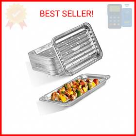 Stock Your Home 313099616671 Disposable Aluminum Foil Broiler Pan 10 Pack For Oven - Durabl