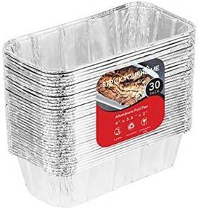 Stock Your Home 445005249260 1 Lb Aluminum Foil Mini Loaf Pans 30 Pack Disposable Small Loa