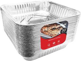 Stock Your Home 726084503724 9x9 Aluminum Foil Pans - 8.75 Inch L Rim 30 Pack Square Tins For T