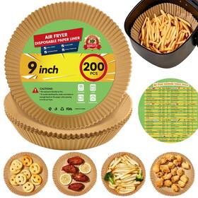 Stoear 799473191154 Air Fryer Paper Liners Disposable 200pcs 9 Inch Special Round For