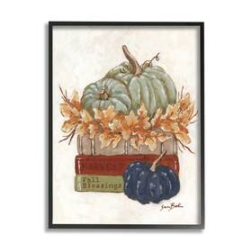 Stupell Industries 197658917429 Fall Blessings Pumpkins Black Framed Giclee Art Design By Sara Baker
