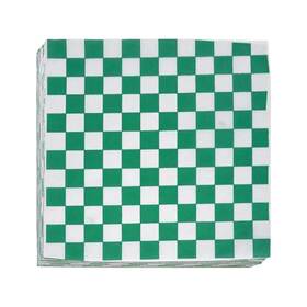 Suiwen 616908948186 200pcs Green And White Checkered Food Wrapping Paper 12 Inch X12 Dry Wax Deli Sheets