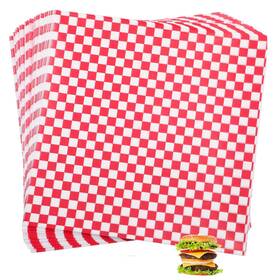 Suiwen 616908948193 200 Sheets Red And White Checkered Food Wrapping Paper Dry Waxed Deli