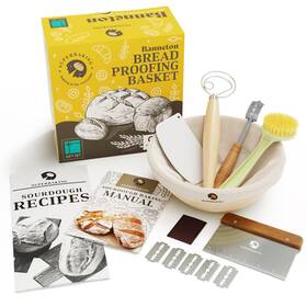 Sb-23-007-bpbs-gs1-r Superbaking 9ft Round Banneton Bread Proofing Basket Gift Set Sourdough Starter Kit For C
