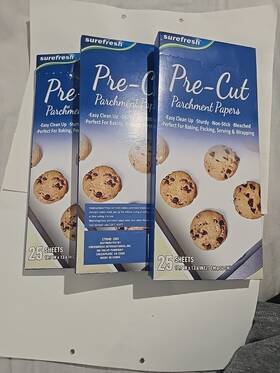 Surefresh 195464384800 3 Packs Of Per-cut Parchment Paper 25ct Wax Surefresh 195464384800 3 Packs Of Per-cut Parchment Paper 25ct Wax