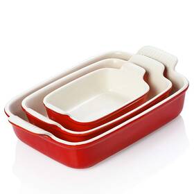 Sweejar 750226083553 Baking Pans Set Ceramic 9x13 Dish With Handle Rectangular Casserole Sweejar 750226083553 Baking Pans Set Ceramic 9x13 Dish With Handle Rectangular Casserole