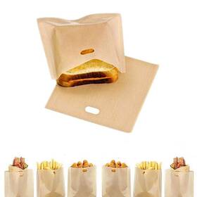 Symphonyw 077063011960 Toaster Bags 10pcs Reusable Non-stick Sandwich Washable Heat Re
