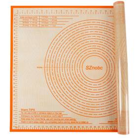 Sznobc 748294067346 Silicone Pastry Mat 34x26 Inch Nonstick Baking For Dough Board Ki