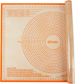 Sznobc Extra Large Silicone Pastry Mat Nonstick Dough With Measurement