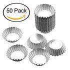 T-eggtartmold-50pcs Tosnail Egg Tart Aluminum Cupcake Cake Cookie Mold Tin Baking