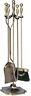 T51030ab Uniflame Uni Flame Piece Antique Brass Fireset 728649200369