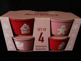 Tabelops Unlimited 048552710602 Home Sweet Baking Ramekins Set Tabletops Red And Pink Valentines