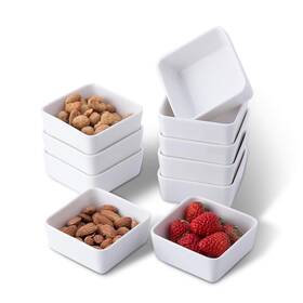 Tckd3.5in-b-fx-10p Tamaykim T/tckd3.5in-b-fx-10p 6 Oz Porcelain Small Serving Bowls 3.5 Inch Square Ramekins Set Of 10 For Baking