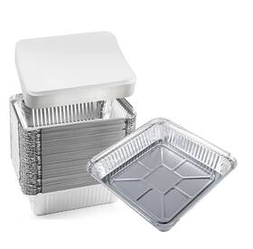 Pan-s01 Tbuy Rose 671891575870 Aluminum Trays With Lids 9x9 For Serving Food Turkey Catering Dispo