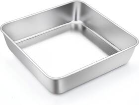 Teamfar 313102038056 Square Cake Pan 9 Inch Stainless Steel Baking Roasting For C