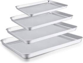 Teamfar 445013770701 Baking Sheet Set Of 4 16/12.5/10/9.3 Inch Stainless Steel Pan Tr