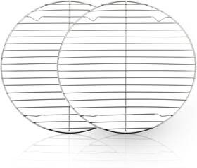 Teamfar 705353514012 Round Cooling Rack Set Of 2 10 Inch Wire Baking Steaming Roastin