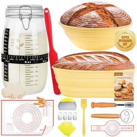 Teemars-sourdough-03 Teemars Doughease 15pcs Sourdough Starter Kit 51oz Jar Bread Proofi