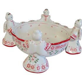 762226 Temp-tations By Tara Angels 1.5 Quart Ceramic Bowl Dish Vtg Peppermints Holly 762226 Temp-tations By Tara Angels 1.5 Quart Ceramic Bowl Dish Vtg Peppermints Holly