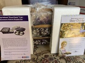 Purple-7pc Temp-tations By Tara Floral Lace-dark Microwave Grill And Toaster Set Purple-7pc Temp-tations By Tara Floral Lace-dark Microwave Grill And Toaster Set