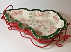 Kfi-xng-983550 Temp-tations By Tara Temptations Bakeware Floral Lace Tree Casserole Dish Lg 1.75 Quart Trivet