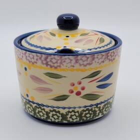 Ppp-jn-759976 Temp-tations By Tara Temp-tations-old World-blue Honey Pot/sugar Bowl/ramekin With Lid